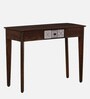 Zellige Solid Wood Console Table In Tubbaq Finish With Drawer