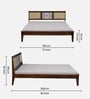 Zellige Solid Wood King Size Bed In Tubbaq Finish
