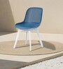 Zelo Fiber Cafe Chair In Blue Color