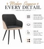 Zelvara Luxury Armchair In Dark Grey Colour