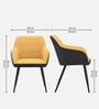 Zelvara Luxury Armchair In Yellow Colour