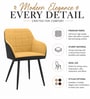 Zelvara Luxury Armchair In Yellow Colour