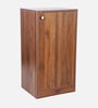 Zen 12-Pairs 1 Door Shoe Cabinet With Adjustable Shelf In Columbian Walnut Finish
