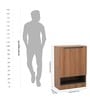 Zen 2 Door Shoe Rack In Walnut Brown Finish