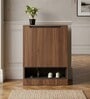 Zen 2 Door Shoe Rack In Walnut Brown Finish