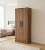 Zen 2 Door Wardrobe In Brown Finish