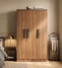 Zen 3 Door Wardrobe In Brown Finish