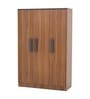 Zen 3 Door Wardrobe In Brown Finish