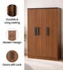 Zen 3 Door Wardrobe In Brown Finish