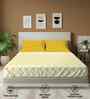 Zen Blocks Yellow 144 Tc Cotton Double Bedsheet With 2 Pillow Covers