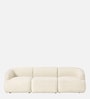 Zen Boucle 3 Seater Sofa In White Colour