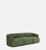 Zen Boucle 3 Seater Sofa In Olive Green Colour