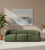 Zen Boucle 3 Seater Sofa In Olive Green Colour