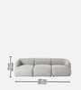 Zen Boucle 3 Seater Sofa In Grey Colour