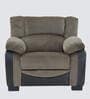 Lux Fabric 1 Seater Sofa in Brown Color
