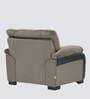 Lux Fabric 1 Seater Sofa in Brown Color