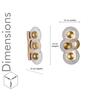 Zen Integrated LED Metal 3-Light Wall Light (Frosted White)