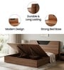 Zen King Sized Bed In Brown Finish With Hydraulic Storage