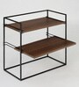 Zen Metal Portable Table in Black & Brown Finish