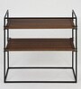 Zen Metal Portable Table in Black & Brown Finish