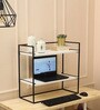Zen Metal Portable Table in Black & White Finish