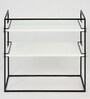Zen Metal Portable Table in Black & White Finish