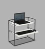 Zen Metal Portable Table in Black & White Finish