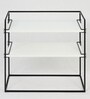Zen Metal Portable Table in Black & White Finish