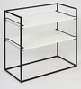 Zen Metal Portable Table in Black & White Finish