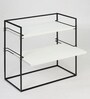 Zen Metal Portable Table in Black & White Finish