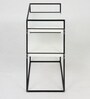 Zen Metal Portable Table in Black & White Finish