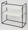 Zen Metal Portable Table in Black & White Finish