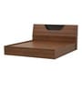 Zen Queen Sized Bed In Brown Finish With Hydraulic Storage
