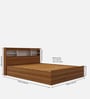 Zencozy Queen Sized Bed In Walnut and Frosty White Finish