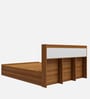 Zencozy Queen Sized Bed In Walnut and Frosty White Finish