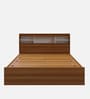 Zencozy Queen Sized Bed In Walnut and Frosty White Finish