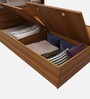 Zencozy Queen Sized Bed In Walnut and Frosty White Finish