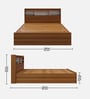 Zencozy Queen Sized Bed In Walnut and Frosty White Finish
