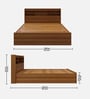 Zencozy Queen Sized Bed In Walnut Finish