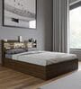 Zencozy Queen Sized Bed In Wenge and Beige Teak Finish
