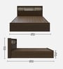 Zencozy Queen Sized Bed In Wenge and Beige Teak Finish
