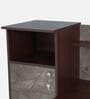 Zendon Hutch Desk In Walnut & Marble Finish