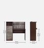 Zendon Hutch Desk In Walnut & Marble Finish