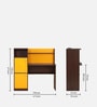 Zendon Hutch Desk In Walnut & Orange Finish