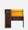 Zendon Hutch Desk In Walnut & Orange Finish