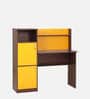 Zendon Hutch Desk In Walnut & Orange Finish