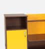 Zendon Hutch Desk In Walnut & Orange Finish