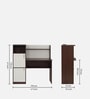 Zendon Hutch Desk In Walnut & White Finish