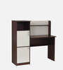 Zendon Hutch Desk In Walnut & White Finish
