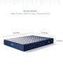 Furfeel 8 inch Pocketed Spring King Size Mattress in Blue Colour (With 2 Free Pillows)